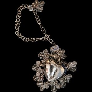 Dior Pretty Charm Compact Keychain Heart Gloss Duo Pink Chain Heart